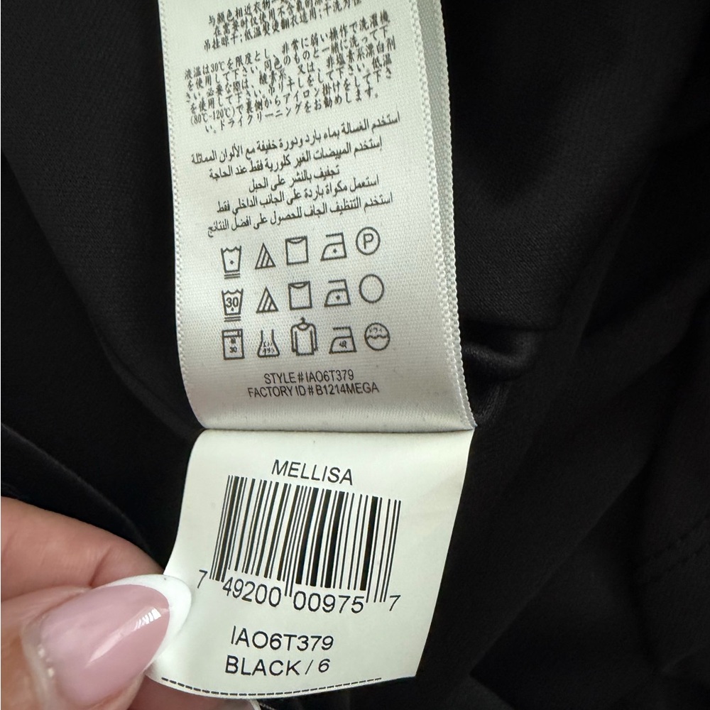 Black Sleeveless Maxi Gown Formal Event Minimalist Evening Dress Size 6 Gala 90s - Picture 10 of 13
